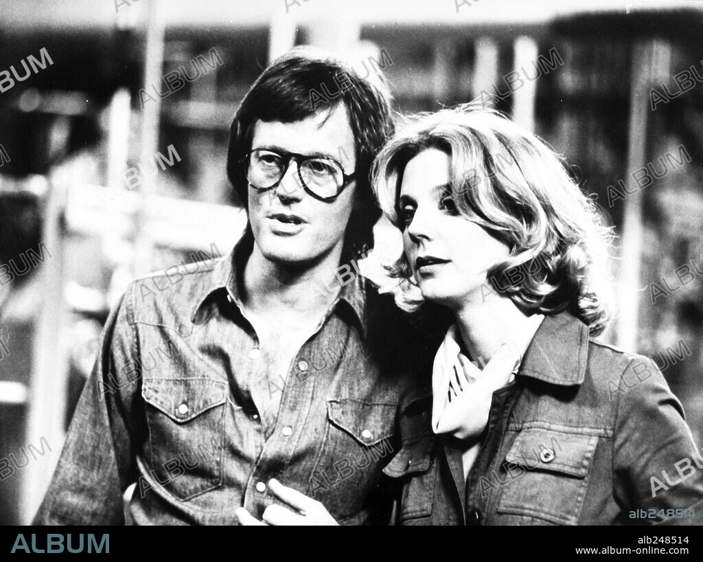 BLYTHE DANNER and PETER FONDA in FUTUREWORLD, 1976, directed by RICHARD T. HEFFRON. Copyright AIP.
