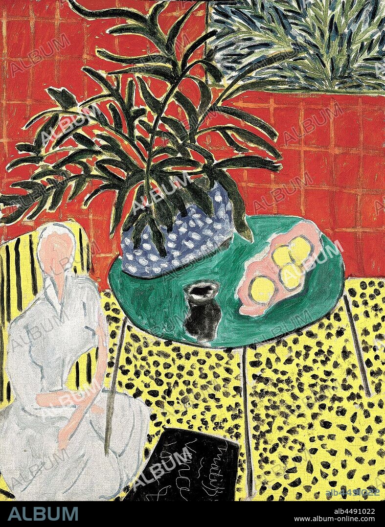 HENRI MATISSE. Intérieur à la fougère noire (Interior with Black Fern).