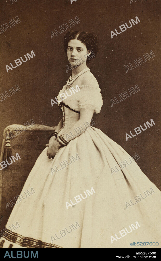 GEORG EMIL HANSEN. Portrait of the Princeess Dagmar of Denmark (1847-1928).