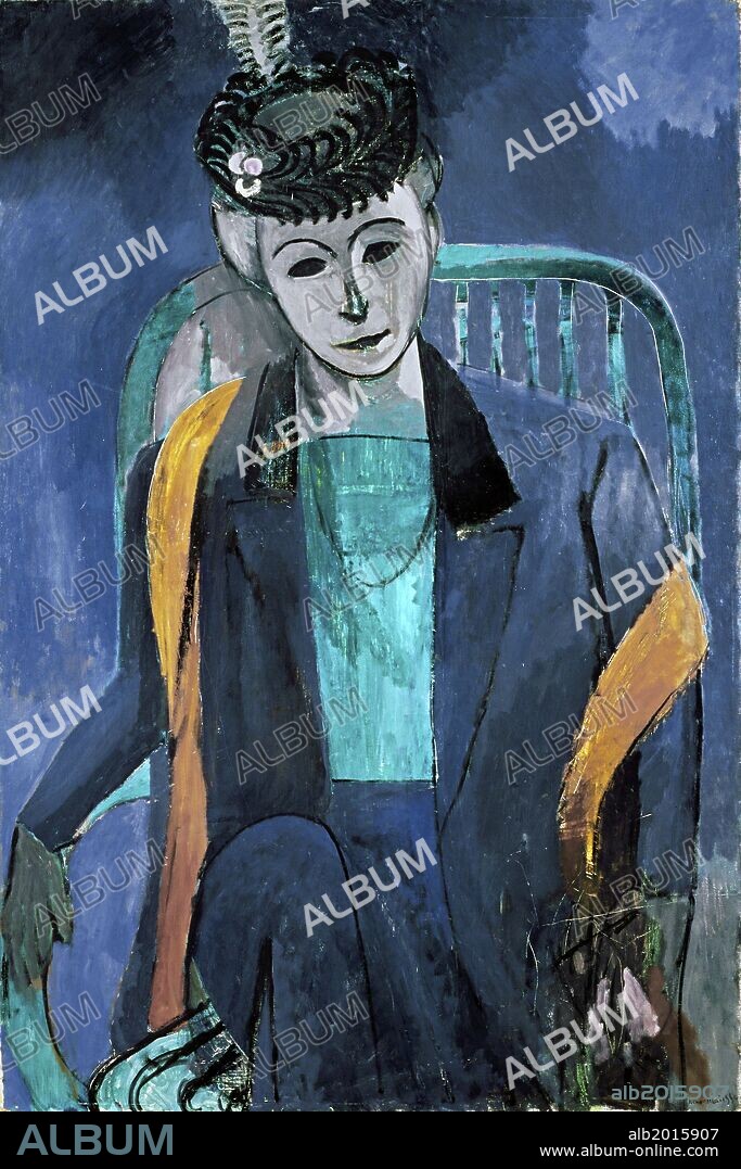 Henri Matisse / 'Madame Matisse', 1913, Óleo sobre lienzo, 146 x 97,7 cm.