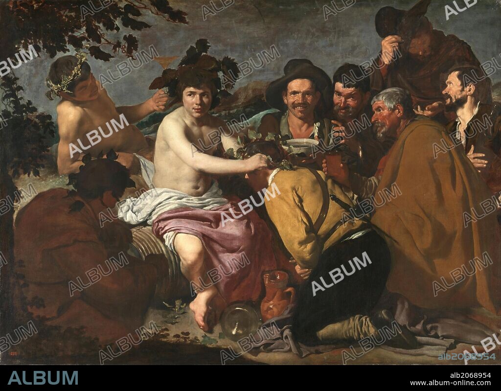 DIEGO VELÁZQUEZ. Diego Rodríguez de Silva y Velázquez / 'The Triumph of Bacchus, or the Drinkers', 1628-1629, Spanish School, Oil on canvas, 165 cm x 225 cm, P01170.