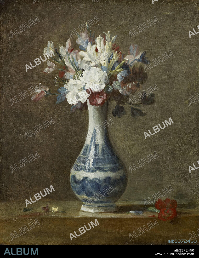 JEAN BAPTISTE SIMEON CHARDIN. A Vase of Flowers.