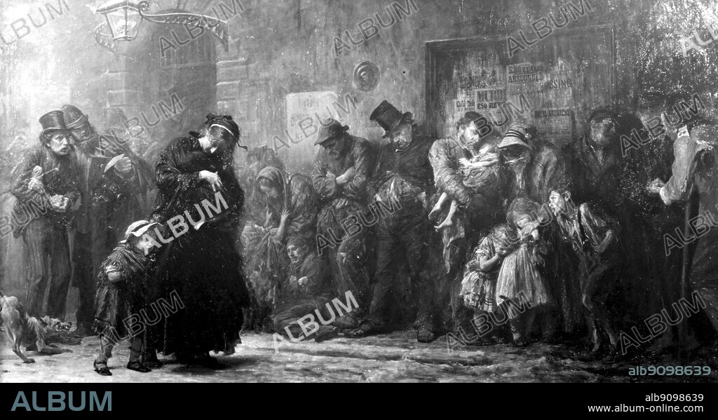 Applicants for admission to a casual ward by Sir Luke Filders 1874 - Royal Holloway College.