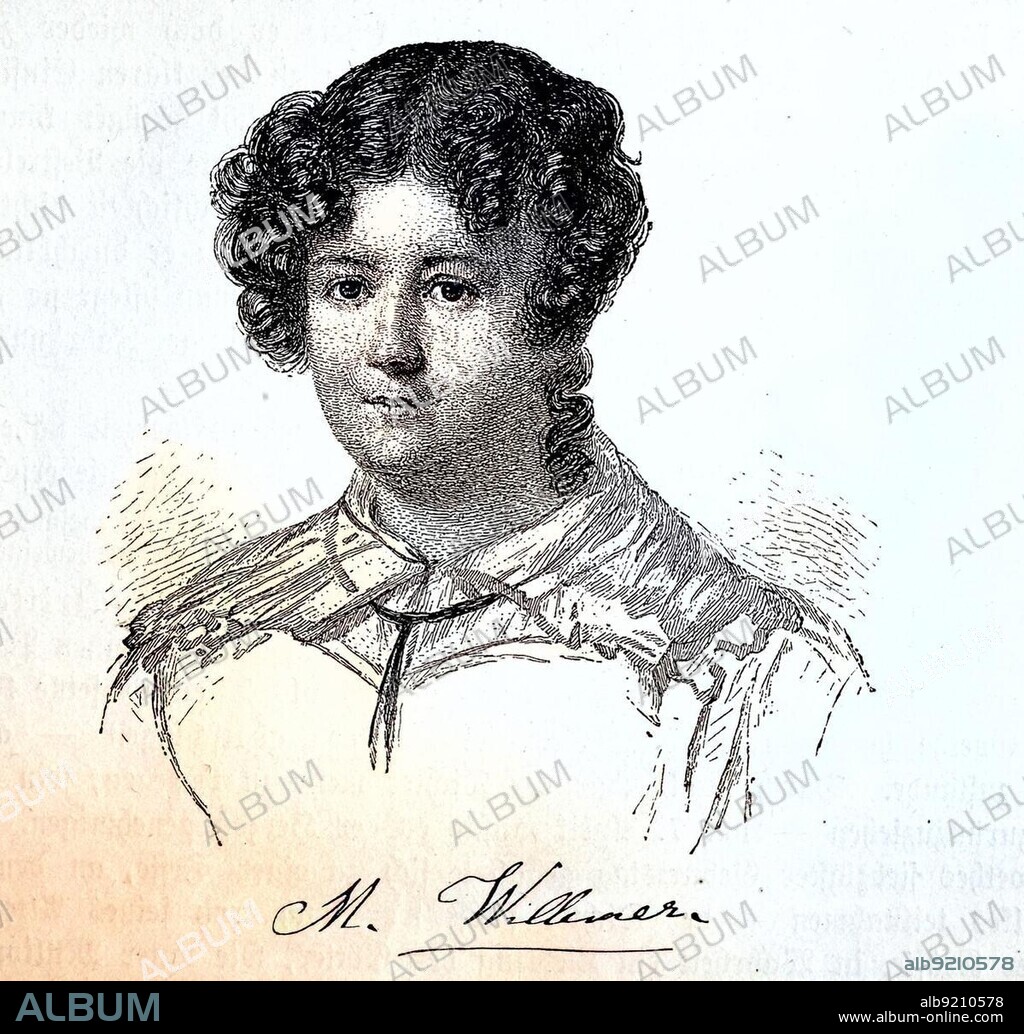 Marianne von Willemer, 20 November 1784- 6 December 1860, born probably as Marianne Pirngruber, also: Maria Anna Katharina Theresia Jung, was an Austrian born actress, singer, and dancer, digital reproduction of a 19th century original, original date not known