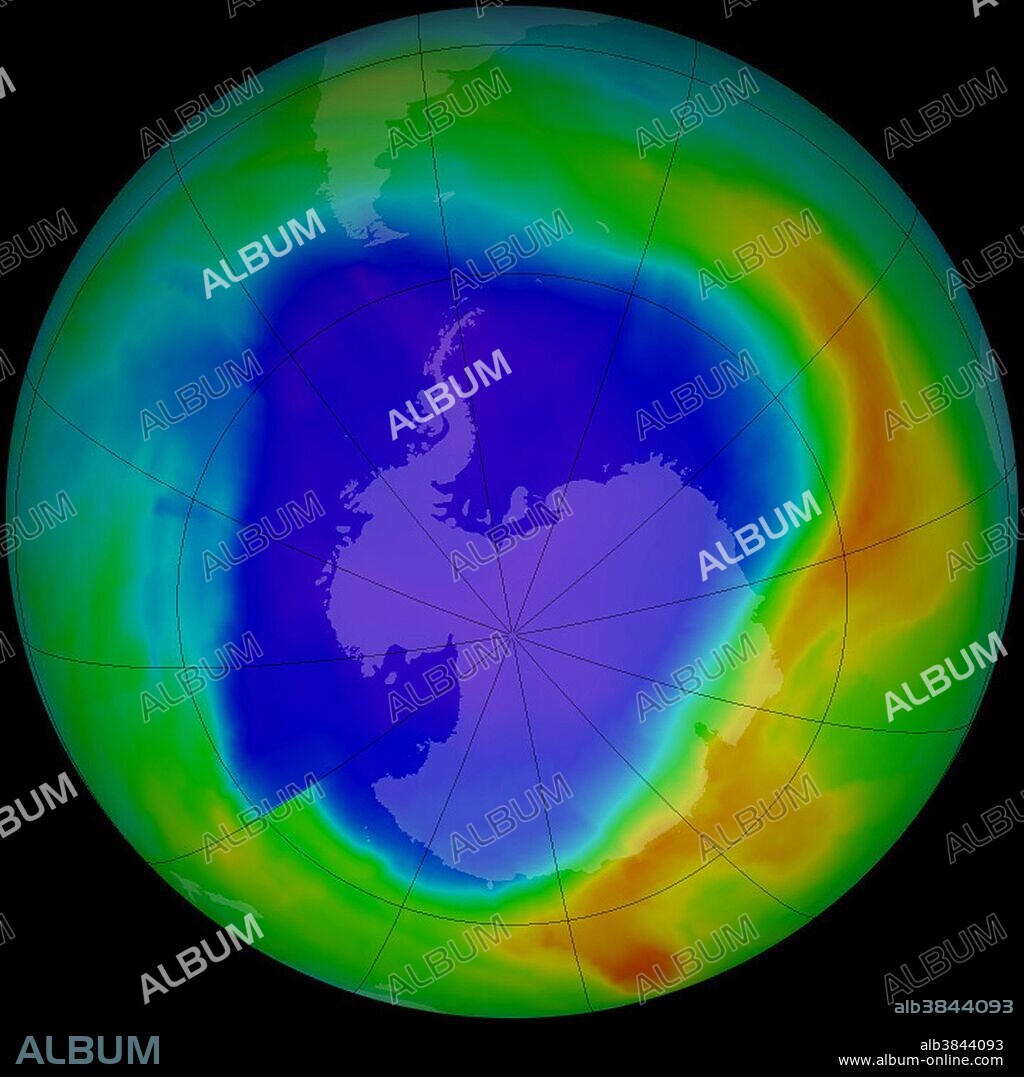 The ozone hole over Antarctica was slightly smaller in 2013 than the average for recent decades, according to data from the Ozone Monitoring Instrument (OMI) on NASA's Aura satellite and the Ozone Monitoring and Profiler Suite (OMPS) on the NASA-NOAA Suomi NPP satellite. The average size of the hole in September/October 2013 was 21.0 million square kilometers (8.1 million square miles). The average size since the mid 1990s is 22.5 million square kilometers (8.7 million square miles). This image shows ozone concentrations over the South Pole on September 16, 2013, as measured by OMI. The ozone hole is a seasonal phenomenon that starts during the Antarctic spring (August and September) as the sun begins rising after winter darkness. Pole-circling winds keep cold air trapped above the continent, and sunlight catalyzes reactions between ice clouds and chlorine compounds that begin eating away at natural ozone in the stratosphere. In most years, the conditions for ozone depletion ease by early December, when the seasonal hole closes.