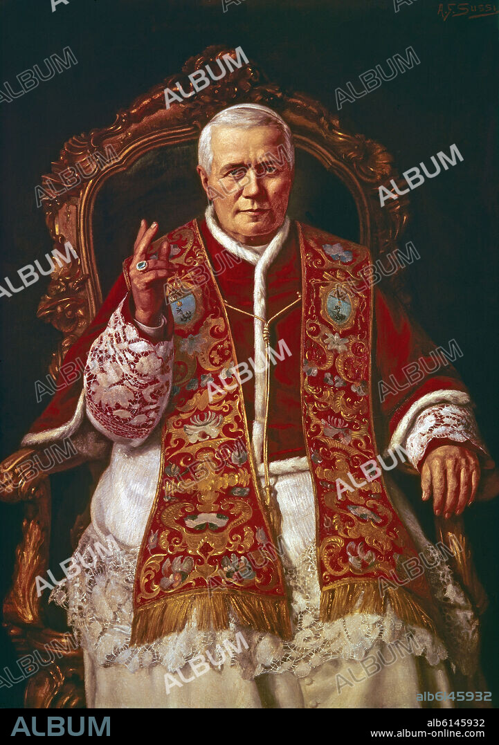 SUSSI A G. Pius X (Pio X), pope from 1903 to 1914. Patriarcate of Venice.
