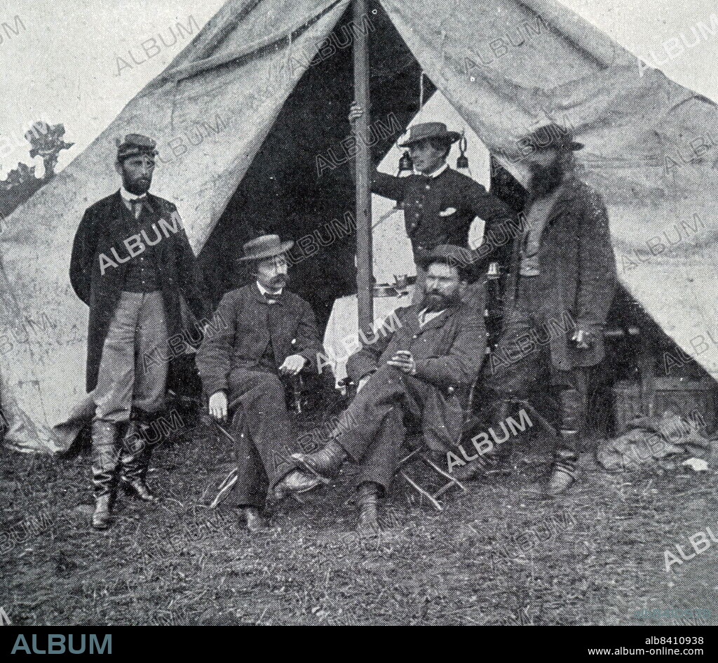 Major Allan J. Pinkerton (25 August 1819 - 1 July 1884) was a Scottish cooper, abolitionist, detective, and spy, best known for creating the Pinkerton National Detective Agency during his time in the United States. Major Allan J. Pinkerton at the Secret Service Headquarters during the American Civil War (April 12, 1861 - May 9, 1865) a civil war in the United States between the Union states and the Confederacy states.