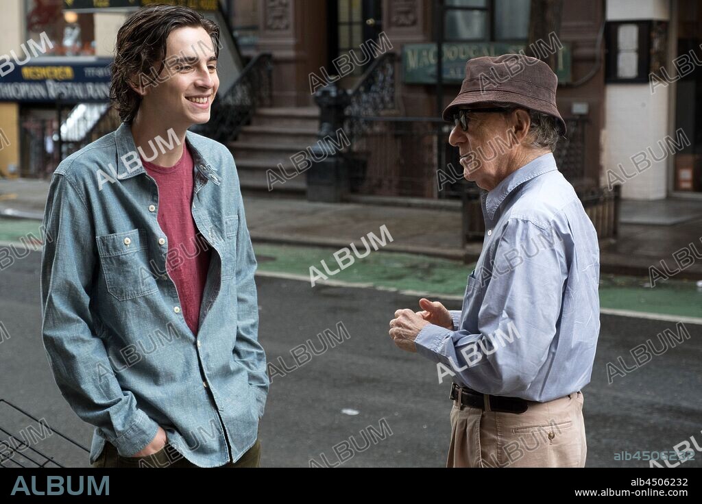 TIMOTHEE CHALAMET y WOODY ALLEN en DIA DE LLUVIA EN NUEVA YORK, 2019 (A RAINY DAY IN NEW YORK), dirigida por WOODY ALLEN. Copyright Gravier Productions, Perdido Productions.