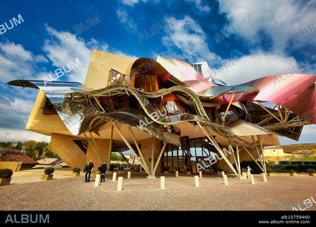 Marques de Riscal Hotel, designed by architect Frank Owen Gehry, Elciego, Rioja Alavesa, Araba, Basque Country, Spain, Europe.