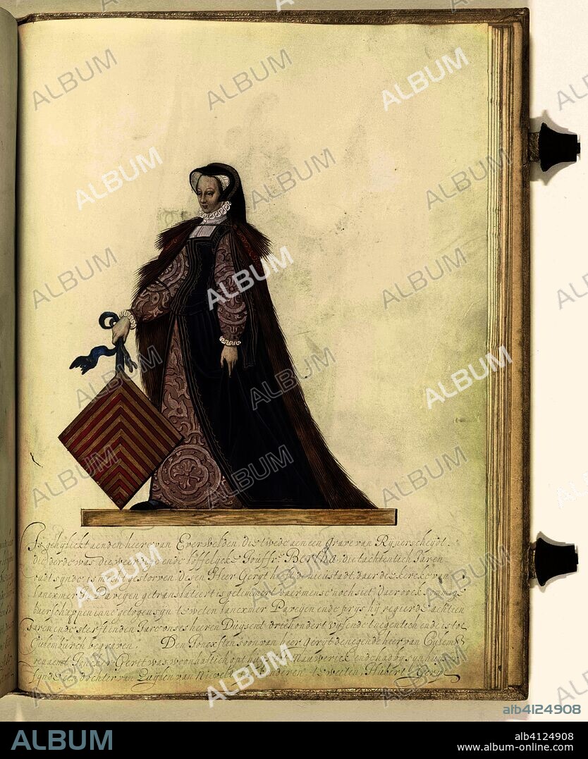 Bertha van Egmond, lady of Culemborg. Artist: anonymous. Draughtsman:  Nicolaes de Kemp (attributed to). Dating: c. 1590 - c. 1593 andor c. 1600  - c. 1625. Place: Northern - Album alb4124908