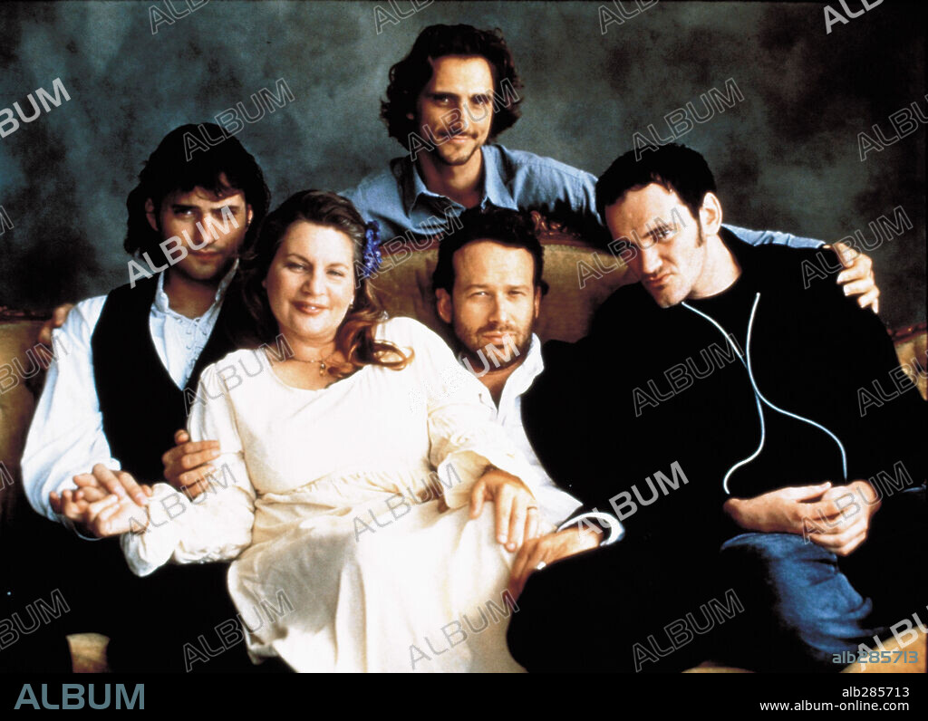 ALEXANDRE ROCKWELL, ALLISON ANDERS, QUENTIN TARANTINO and ROBERT RODRIGUEZ in FOUR ROOMS, 1995, directed by ALEXANDRE ROCKWELL, ALLISON ANDERS, QUENTIN TARANTINO and ROBERT RODRIGUEZ. Copyright MIRAMAX.