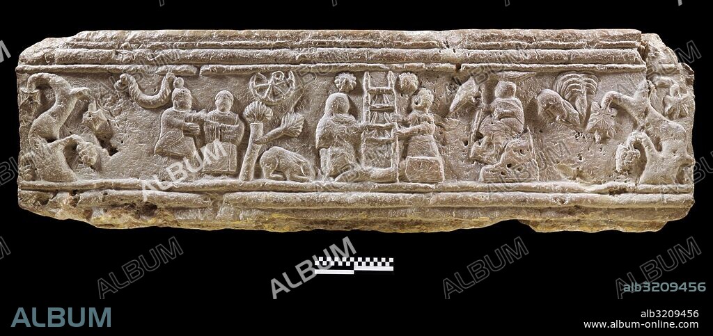 SARCOFAGO PALEOCRISTIANO DE BRIVIESCA (QUINTANA BUREBA). DEPOSITO: MUSEO PROVINCIAL DE BURGOS.