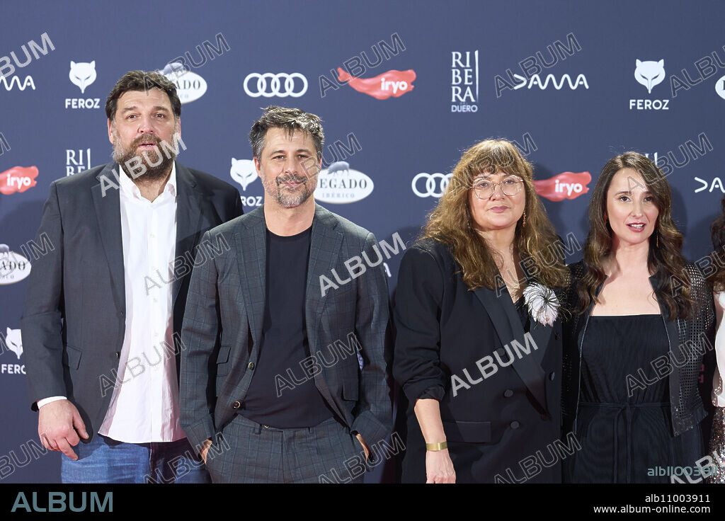 Hovik Keuchkerian, Hugo Silva, Isabel Coixet attends Feroz Awards 2024 - Red Carpet at Vistalegre Palace on January 26, 2024 in Madrid, Spain.