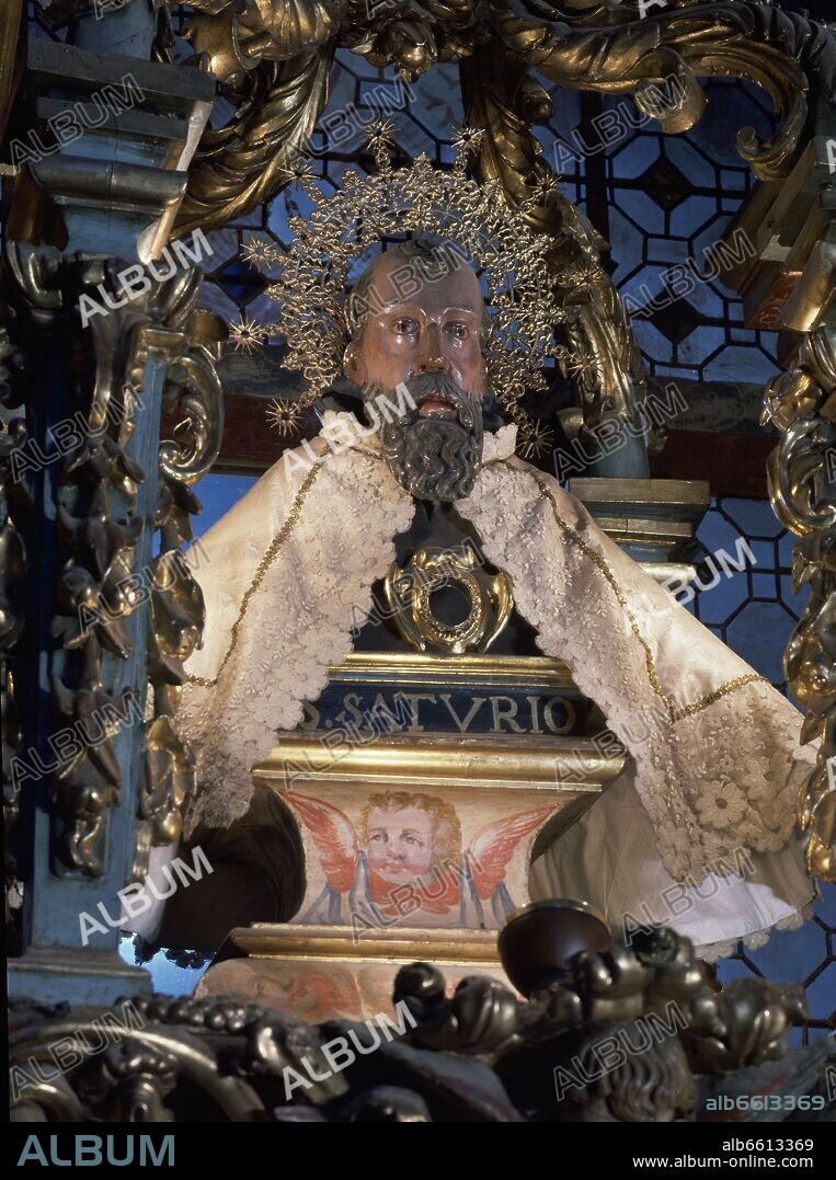 BUSTO DE SAN SATURIO (493-570) ANACORETA VISIGODO - PATRON DE SORIA.