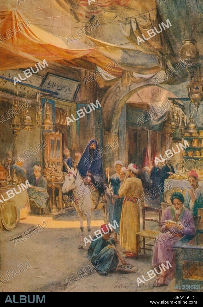 'The Khan Khalil, Cairo', c1905, (1912). From An Artist in Egypt by Walter Tyndale, R.I. [Hodder & Stoughton, London, New York, Toronto, 1912].