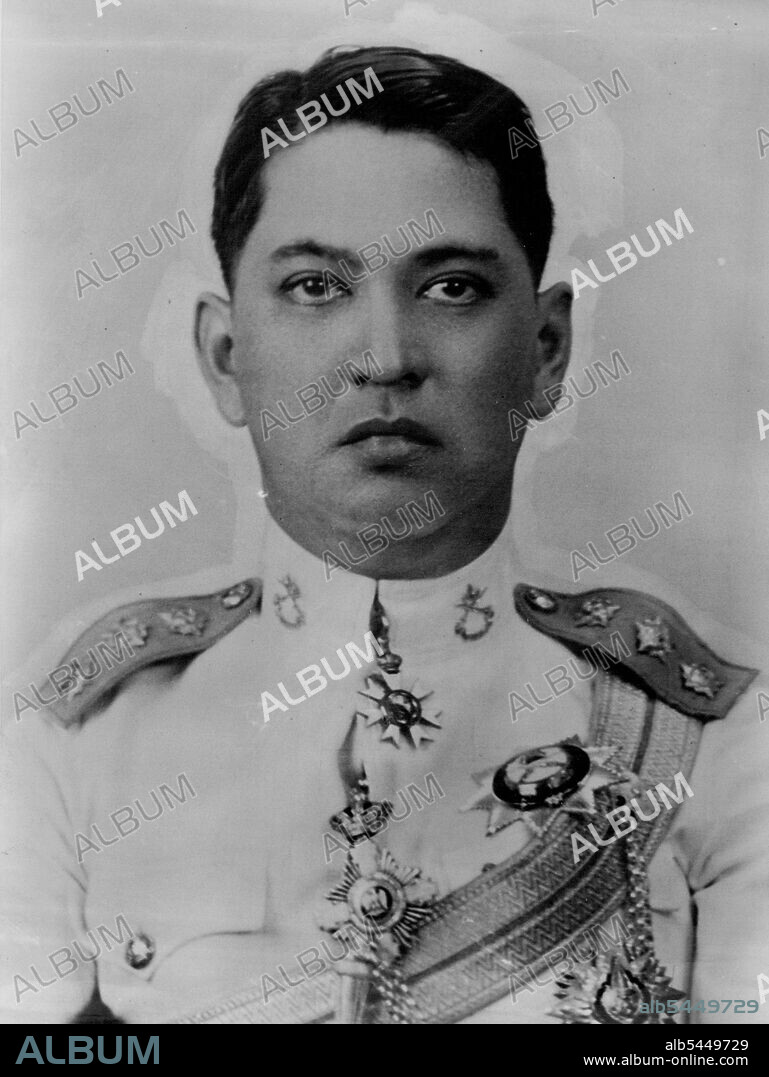 Ismail, Crown Prince (Tunku Mahkota) of Johore. January 22, 1934.