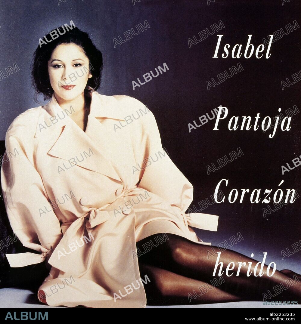 PANTOJA , ISABEL. MARIA ISABEL PANTOJA MARTIN. CANTANTE ESPAÑOLA. PORTADA DE DISCO " CORAZON HERIDO " 1992.