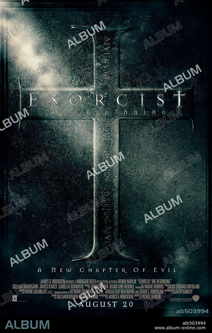 Poster of EXORCIST: THE BEGINNING, 2004, directed by RENNY HARLIN. Copyright WARNER BROS. PICTURES.