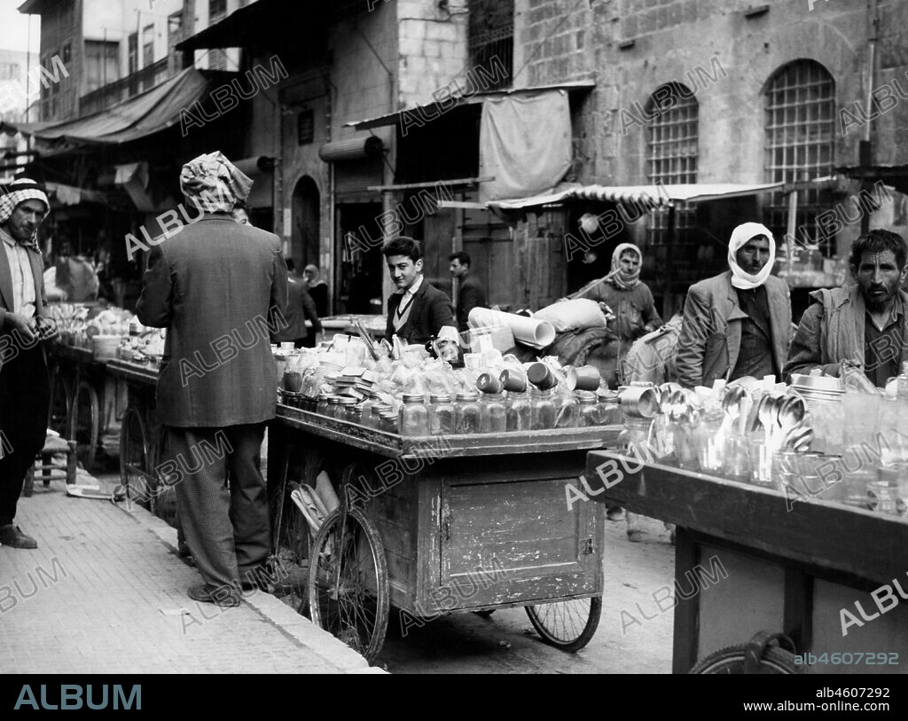 Syria. Aleppo. bazaar of the old city. 1963.