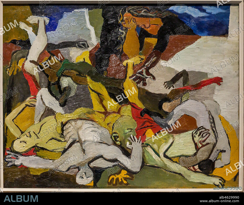 Museo Novecento: "Massacre", by Renato Guttuso, 1943. Oil painting on canvas.