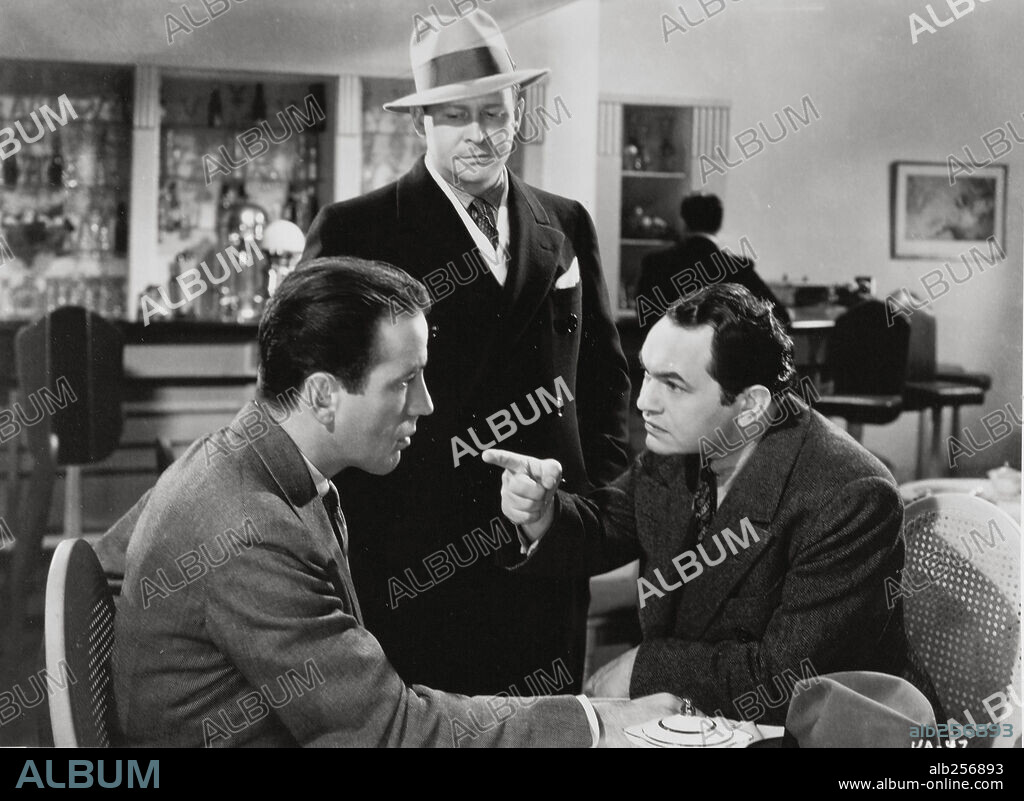 BARTON MacLANE, EDWARD G. ROBINSON and HUMPHREY BOGART in BULLETS OR BALLOTS, 1936, directed by WILLIAM KEIGHLEY. Copyright FIRST NATIONAL.
