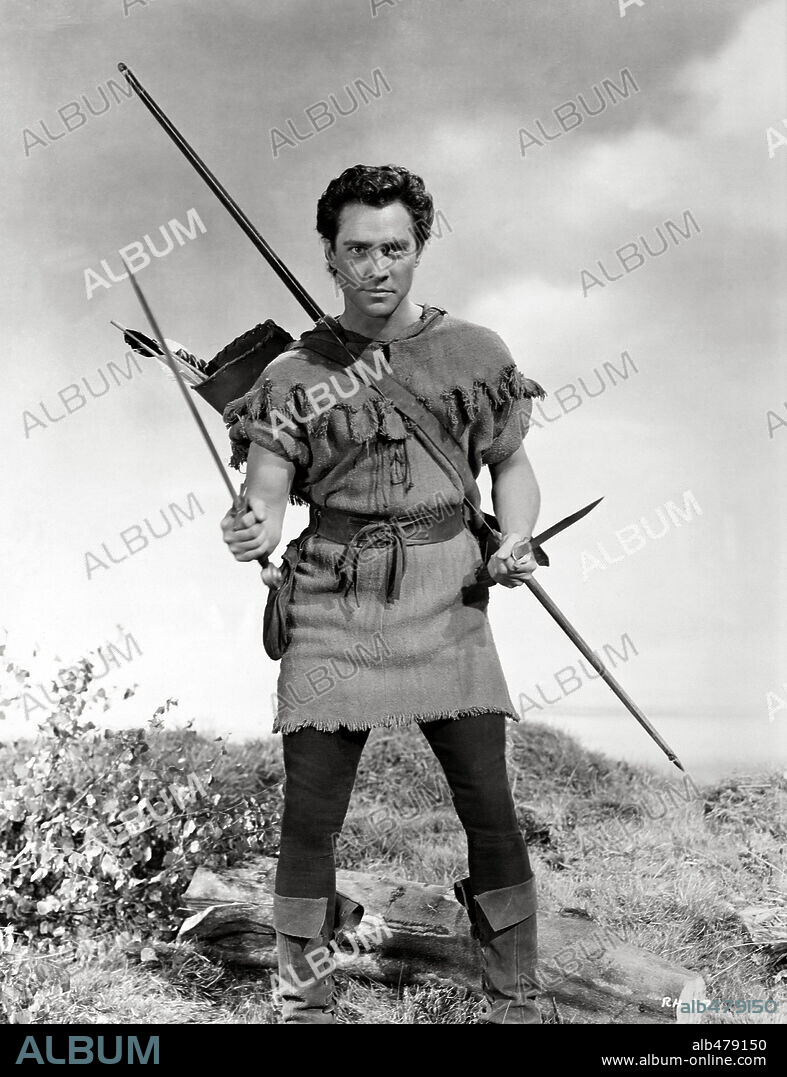 RICHARD TODD in THE STORY OF ROBIN HOOD AND HIS MERRIE MEN, 1952, unter der Regie von KEN ANNAKIN. Copyright WALT DISNEY PRODUCTIONS.