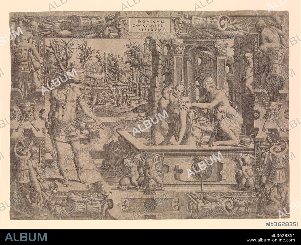 The Metamorphosis of Acteon. Artist: Jean Mignon (French, active 1535-ca. 1555); After Luca Penni (Italian, Florence 1500/1504-1557 Paris). Dimensions: 16 3/4 x 22 1/2 in.  (42.6 x 57.2 cm). Date: 1535-55.