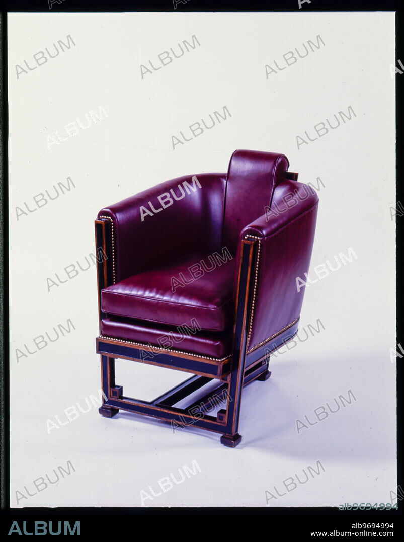 Armchair, designed by Abel Faidy for the penthouse apartment of Charles E. and Ruth Singletary at 1244 Stone Street, Chicago, Illinois, 1927. Part of six-piece parlor suite (see 1977.191.1a-f).
