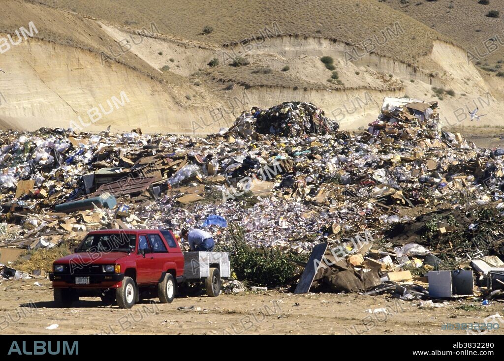 Sanitary landfill scene in Boise, Idaho.