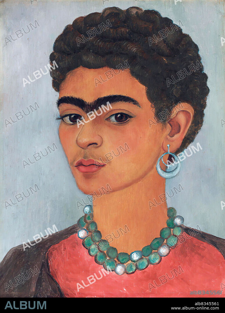 Frida Kahlo / 'Self Portrait with Curly Hair', 1935, Oil on canvas, 19,3 x 14,7 cm.