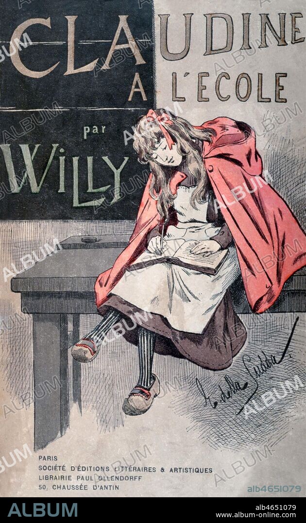 Claudine a l'ecole par COLETTE (1873-1954) sous le nom de WILLY. Illustration de DELLA SUDDA (19-20 s.) pour la premiere edition de 1900. Credit : Collection Jonas/KHARBINE-TAPABOR.