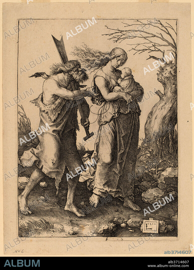 LUCAS VAN LEYDEN. Adam and Eve after Their Expulsion from Paradise. Dated: 1510. Medium: engraving.