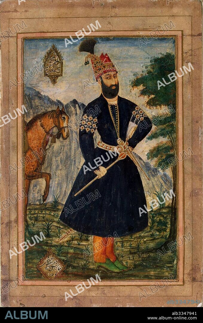 BAHRAM NAQQASH-BASHI. Portrait of Nader Shah the Great.