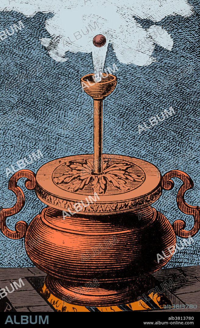 In the first century AD a Greek inventor known as Hero of Alexandria came up with a new invention that depended more on the mechanical interaction of heat and water. He invented a rocket-like device called an aeolipile, also known as Hero's engine. It used steam for propulsion. Hero mounted a sphere on top of a water kettle. A fire below the kettle turned the water into steam, and the gas travelled through the pipes to the sphere. Two L-shaped tubes on opposite sides of the sphere allowed the gas to escape, and in doing so gave a thrust to the sphere that caused it to rotate. Hero (or Heron) of Alexandria (10-70 AD) was an ancient Greek mathematician and engineer from Alexandria, Roman Egypt. His work is representative of the Hellenistic scientific tradition and he is often called, the greatest experimenter of antiquity.