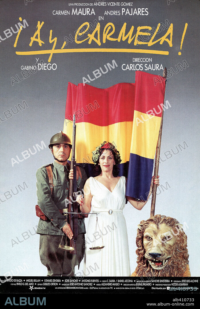 Poster de AY, CARMELA!, 1990, dirigida por CARLOS SAURA. Copyright IBEROAMERICANA FILMS.