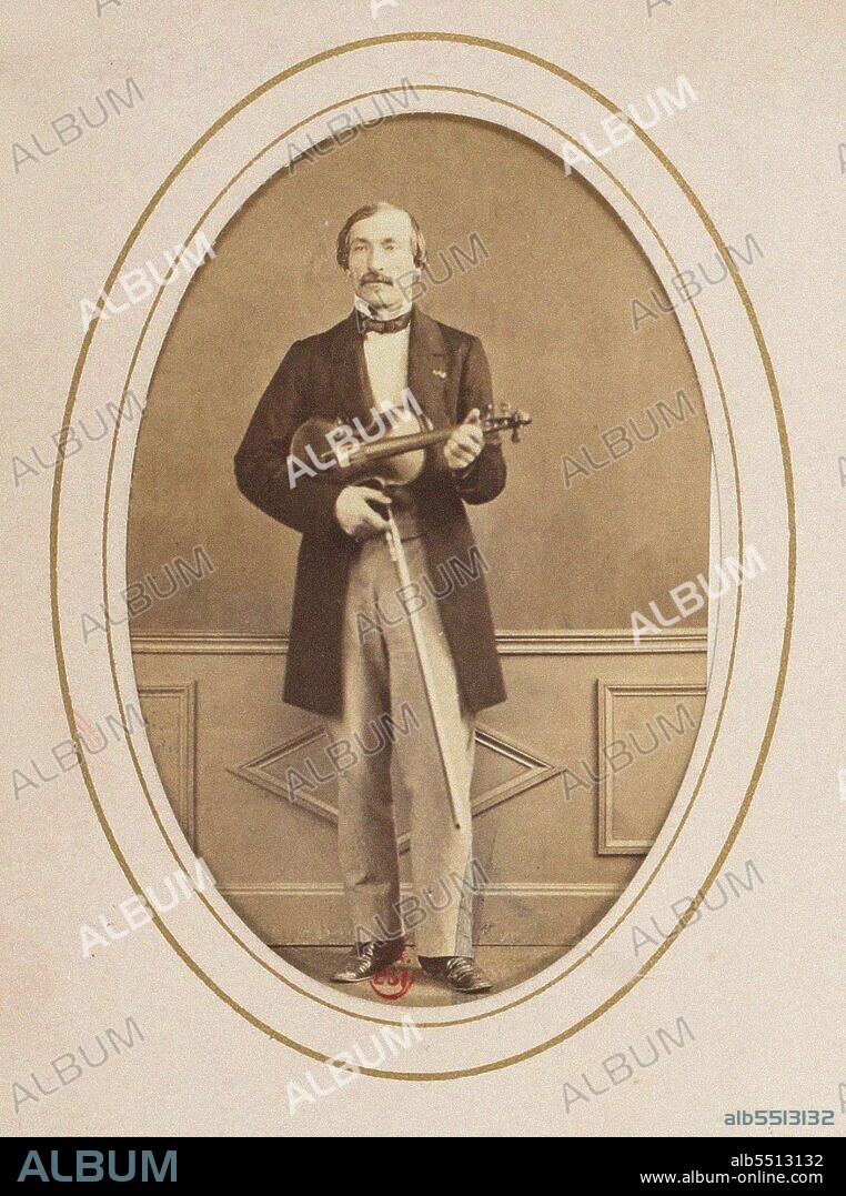 PHOTO STUDIO MOULIN. Portrait of the violinist and composer Delphin Alard (1815-1888).