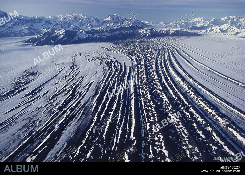 Bagley Icefield in Wrangell St. Elias National Park, Alaska.