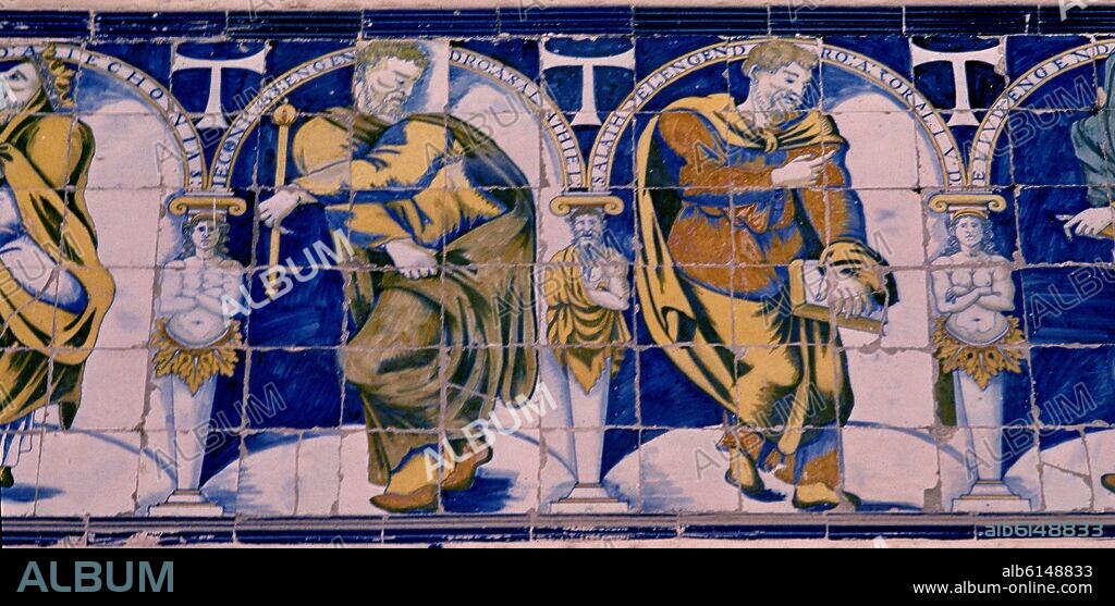 AZULEJO  FRISO ALTO DEL PORTICO-GENEALOGIA DE LA VIRGEN.