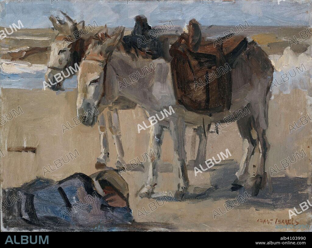 ISAAC ISRAELS (am Objekt erwähnt). Two Donkeys. Dating: 1897 - 1901. Measurements: h 46 cm × w 61 cm; d 9.4 cm.