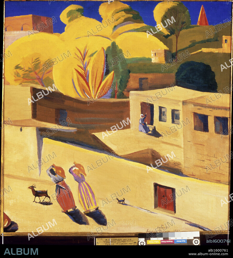 MARTIROS SERGEEVIC SAR'JAN. Erevan by Martiros Sarjan, 1924, 1880-1972, Russia, St. Petersburg, Russian State Museum.