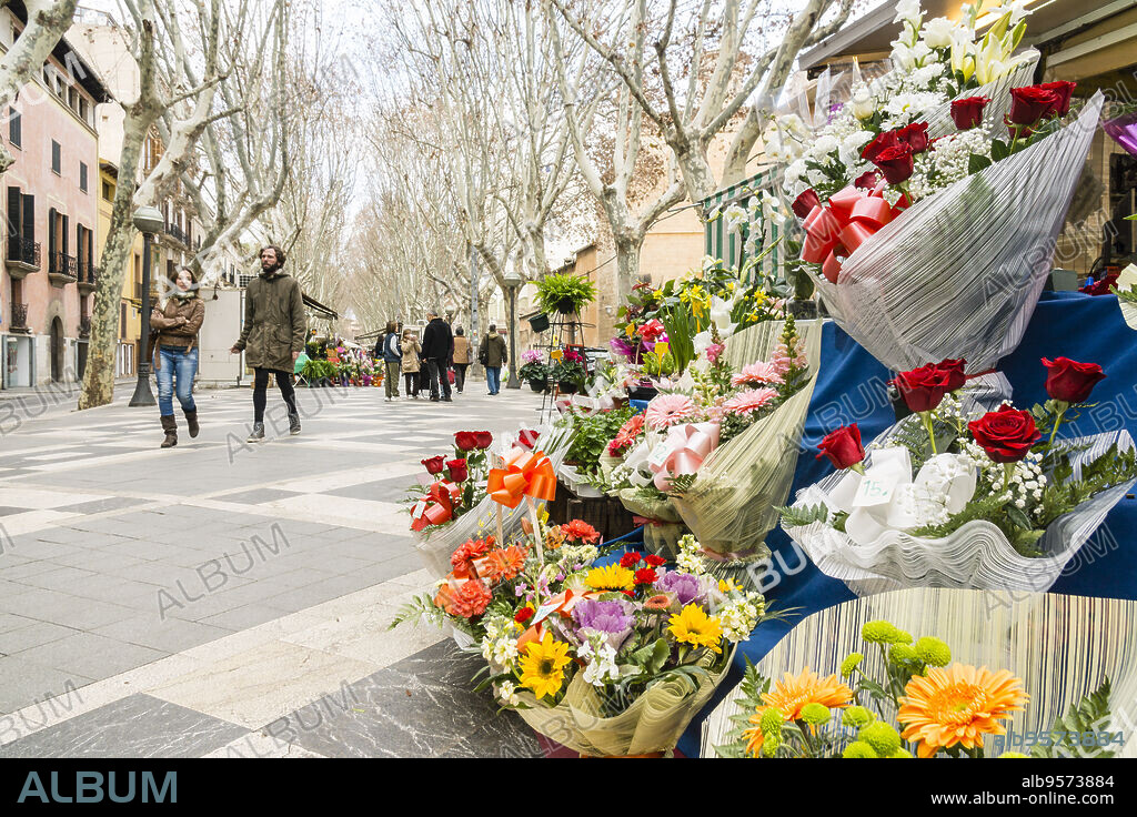 floristerias de la Rambla, Palma de Mallorca , Mallorca, Balearic islands, spain.