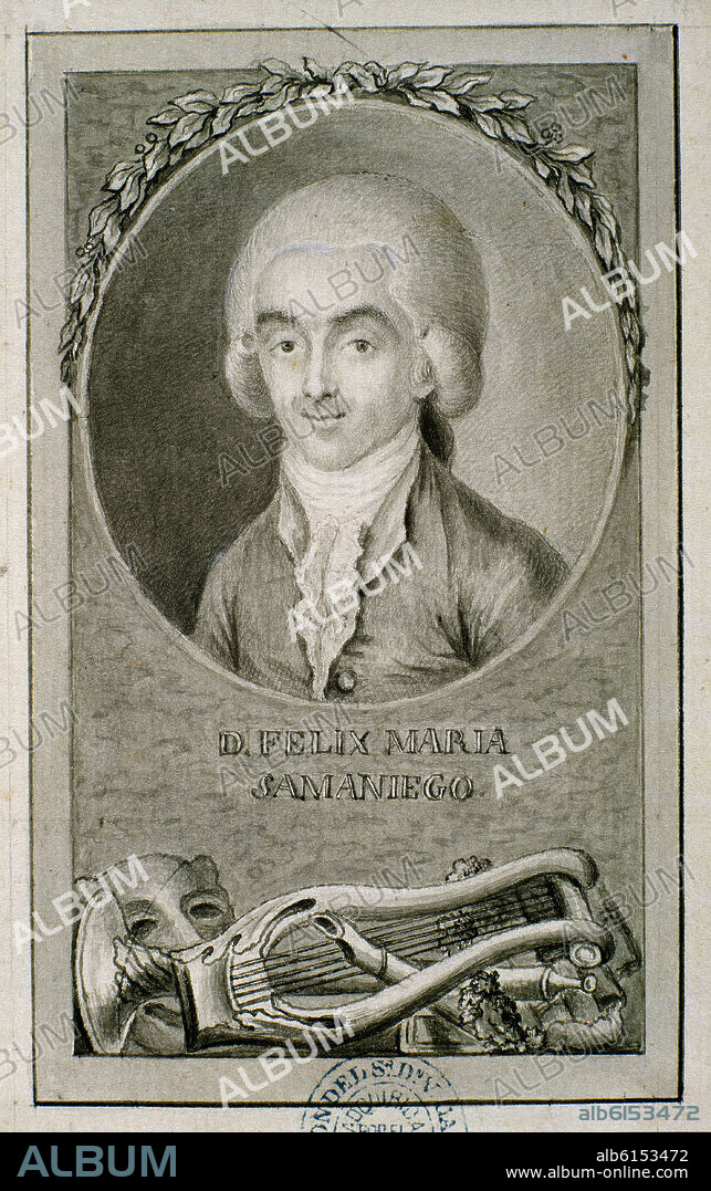 FELIX MARIA SAMANIEGO (1745-1801)- DIBUJO A GRAFITO PARA GRABADO - SIGLO XVIII.