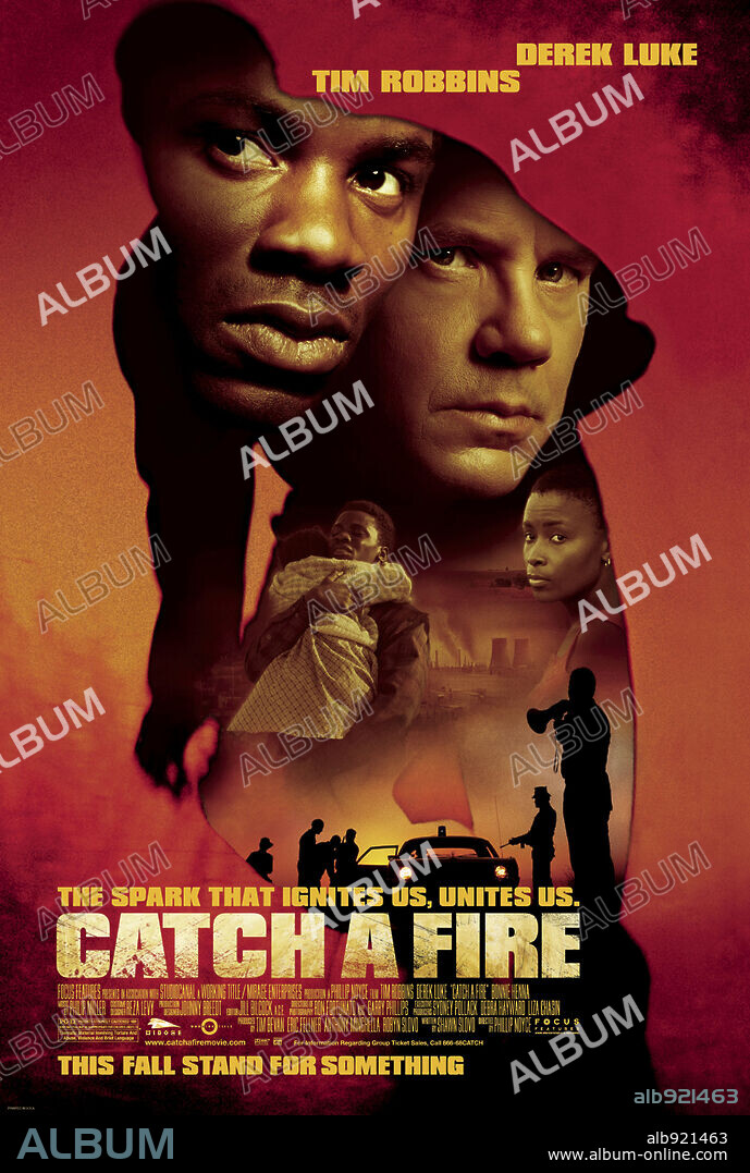 Poster de ATRAPA EL FUEGO, 2006 (CATCH A FIRE), dirigida por PHILLIP NOYCE. Copyright WORKING TITTLE FILMS.