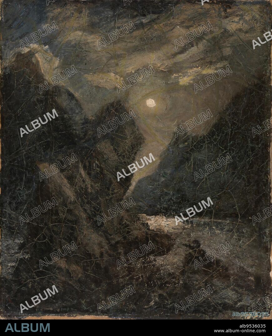 ALBERT PINKHAM RYDER. The Lorelei. oil on canvas. Date: ca. 1896 - 1917.
