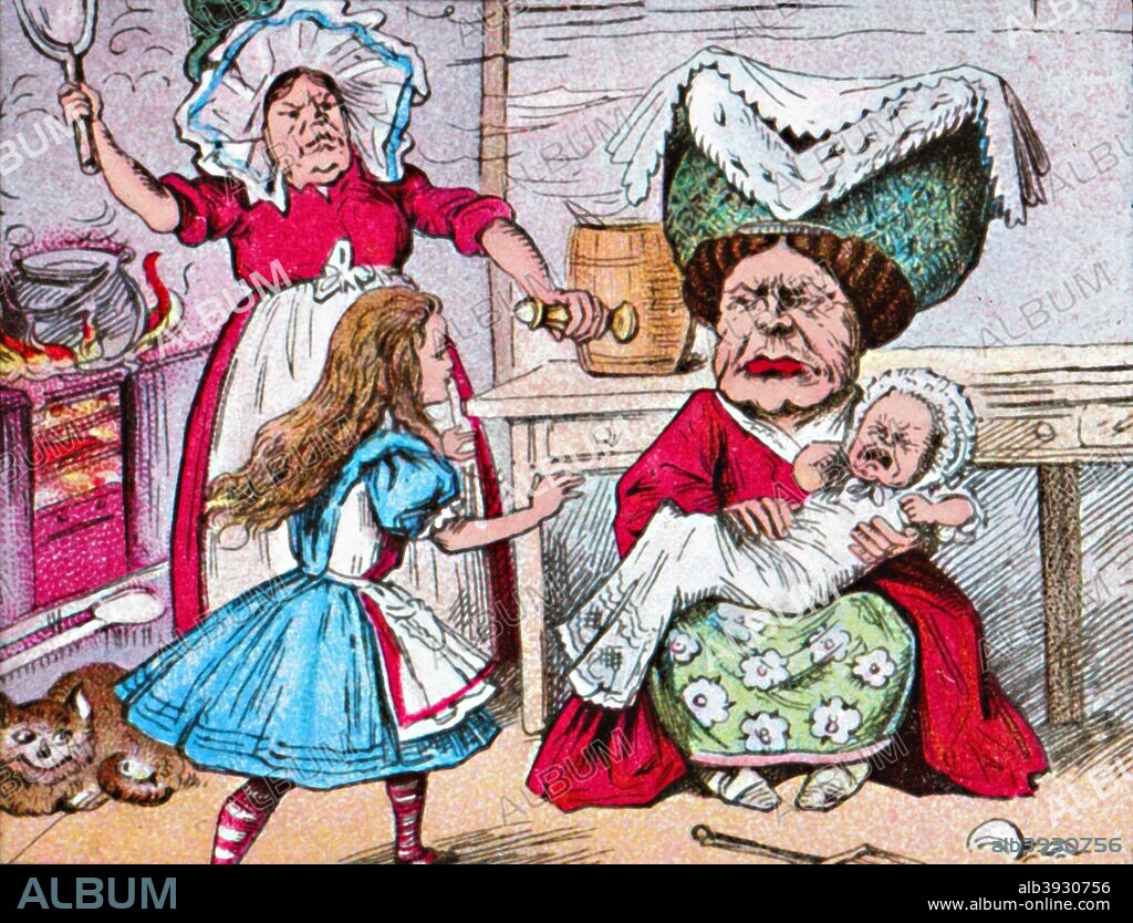 'Alice, the Duchess, and the Baby', c1910. From Alice in Wonderland, by Lewis Carroll. [W. Butcher & Sons, London, c1910].