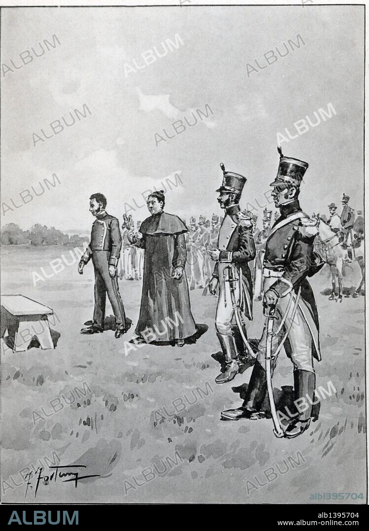 FORTUNY FRANCISCO. Historia de Argentina. Siglo XIX. Fusilamiento de Dorrego ordenado por el General Lavalle, el 12 diciembre 1828.