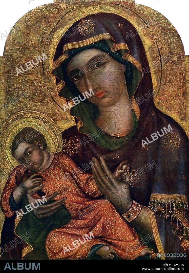 'Madonna of Most', before 1350 (1955). From the Capuchin Monastery church, Most. A print from Gothic Painting in Bohemia 1350-1450, by Antonin Matejcek and Jaroslav Pesina, Artia Prague, 1955.