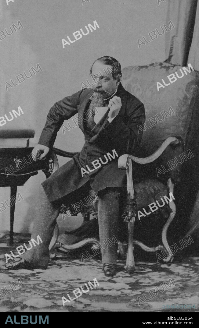 ANDRE ADOLPHE EUGENE DISDERI (1819-1889). P- RETRATO DEL EMPERADOR NAPOLEON III - S XIX.