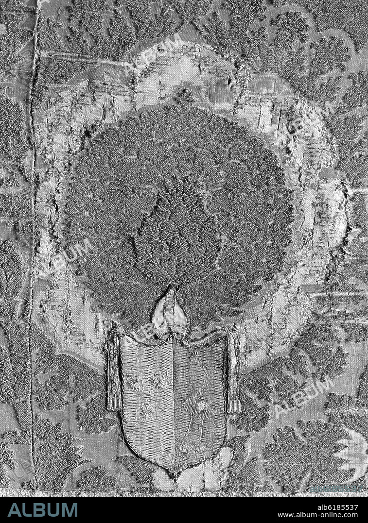 FRONTAL DE ALTAR - TAPIZ MEDIEVAL - FOTOGRAFIA EN BLANCO Y NEGRO - AÑOS 50.