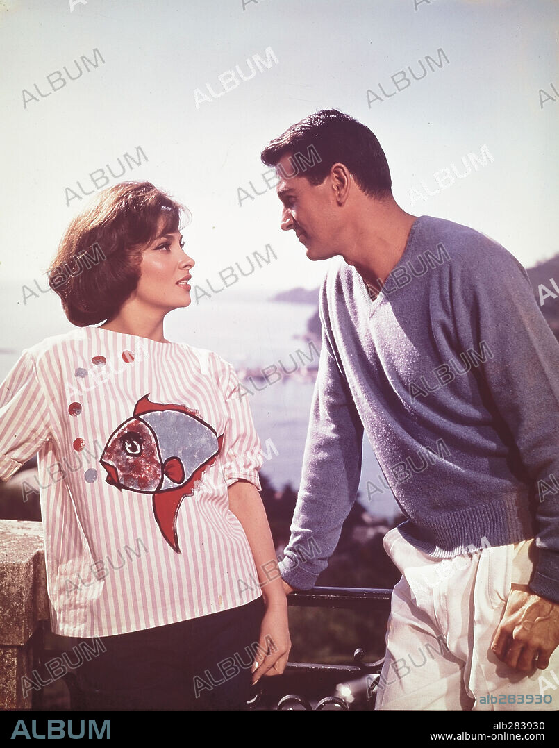 GINA LOLLOBRIGIDA and ROCK HUDSON in COME SEPTEMBER, 1961, directed by ROBERT MULLIGAN. Copyright UNIVERSAL INTERNATIONAL.